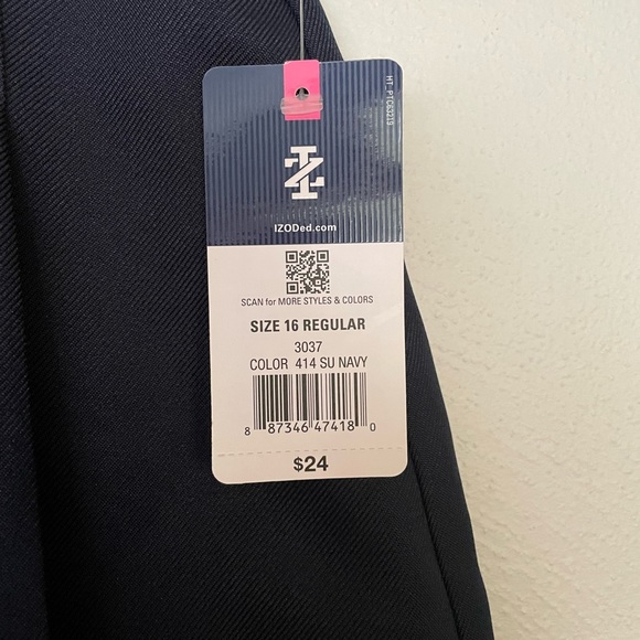 COPY - IZOD Girls Skirt w/Skort School Uniform Size 16 Regular - Picture 3 of 5